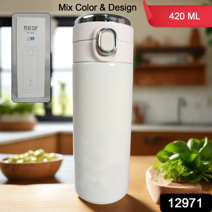 Wukusy smart insulated water bottle with LED temperature display, leak-proof design, in mixed colors, suitable for office, gym, and travel.