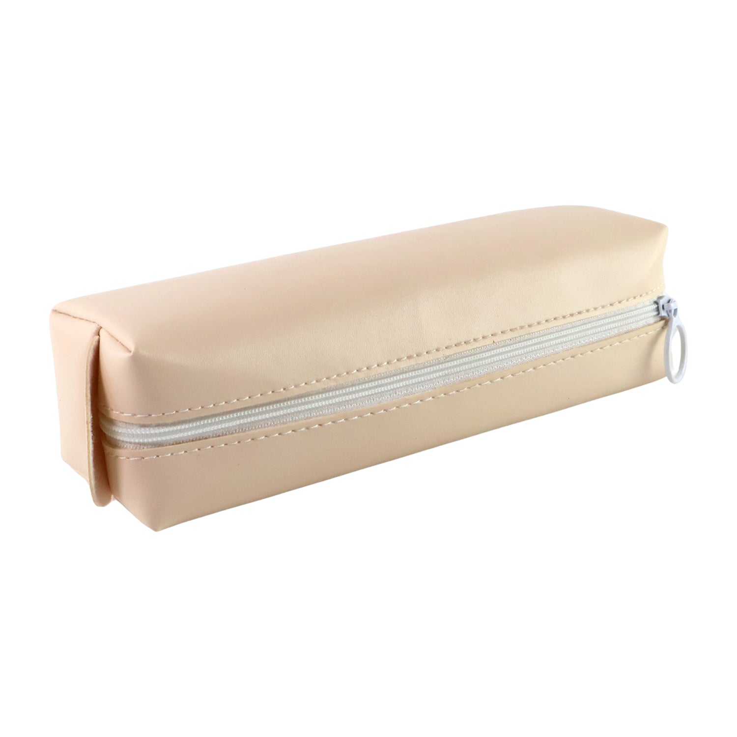 Wukusy slim PU leather pencil pouch for office use, compact and durable storage for pens and small stationery items.
