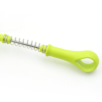 Wukusy multi-functional plastic mashed potatoes masher with comfort grip and stainless steel spring for easy mashing in nonstick pans.