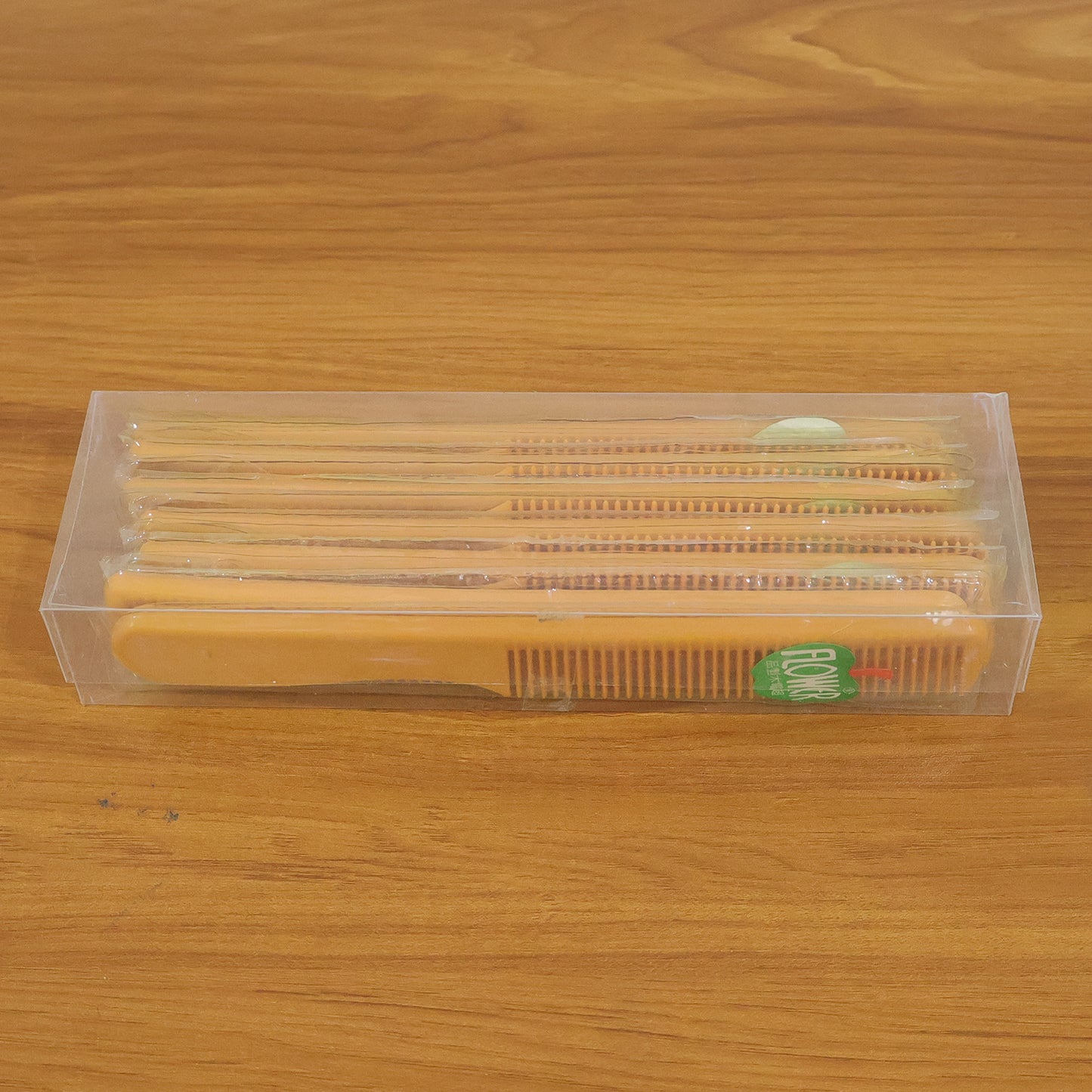 Wukusy professional plastic hair styling comb set with 12 different combs for all hair styling needs, displayed in a neat arrangement.