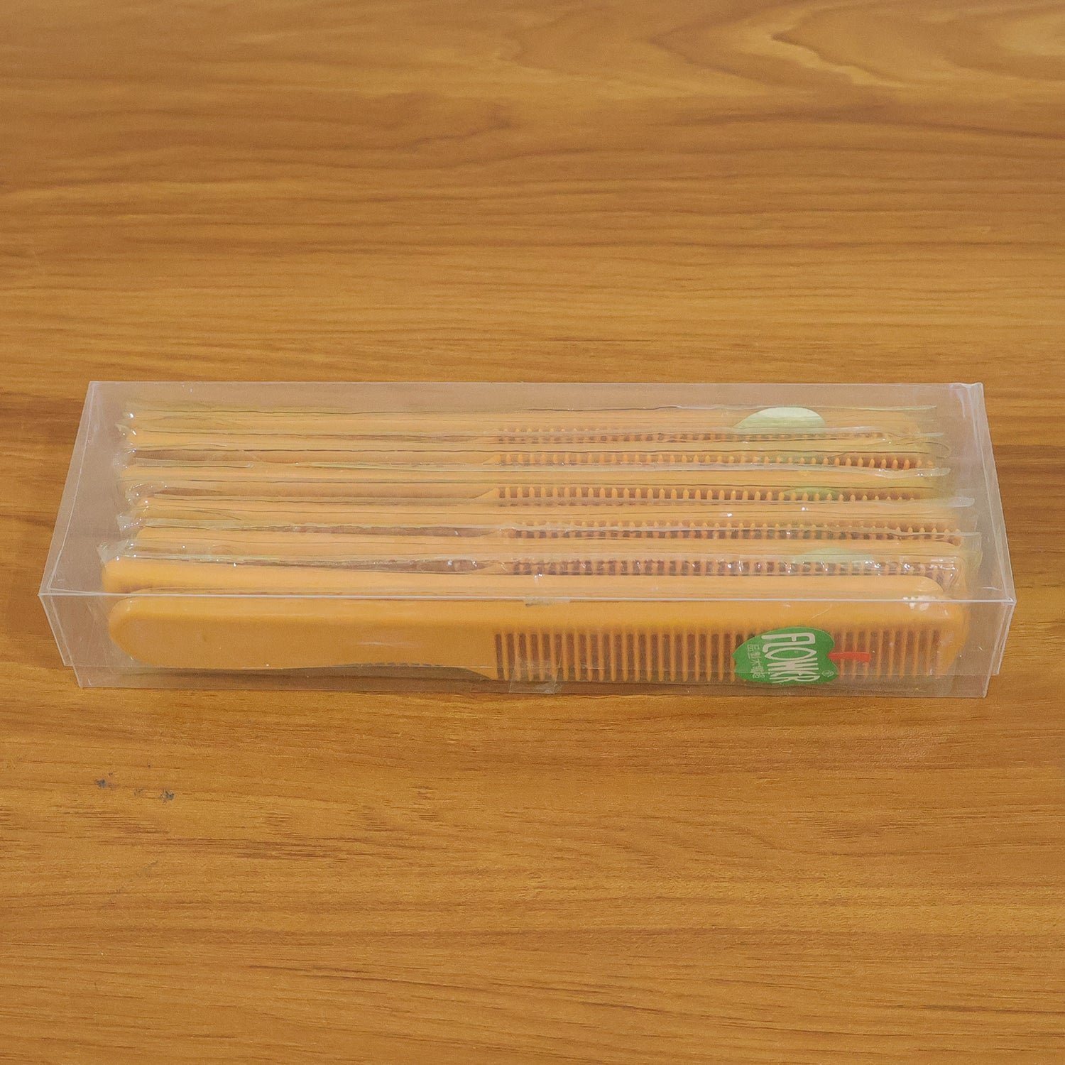 Wukusy professional plastic hair styling comb set with 12 different combs for all hair styling needs, displayed in a neat arrangement.