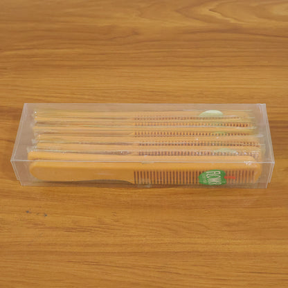 Wukusy professional plastic hair styling comb set with 12 different combs for all hair styling needs, displayed in a neat arrangement.