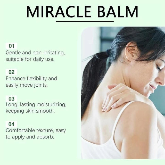 Herbal Miracle Balm for pain relief in a cream tube, featuring natural herbal ingredients for soothing relief.
