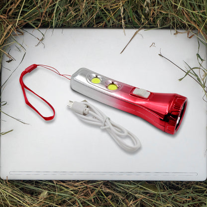 Wukusy multi-functional 3 LED flashlight torchlight for home improvement, showing the compact design with three LED bulbs.