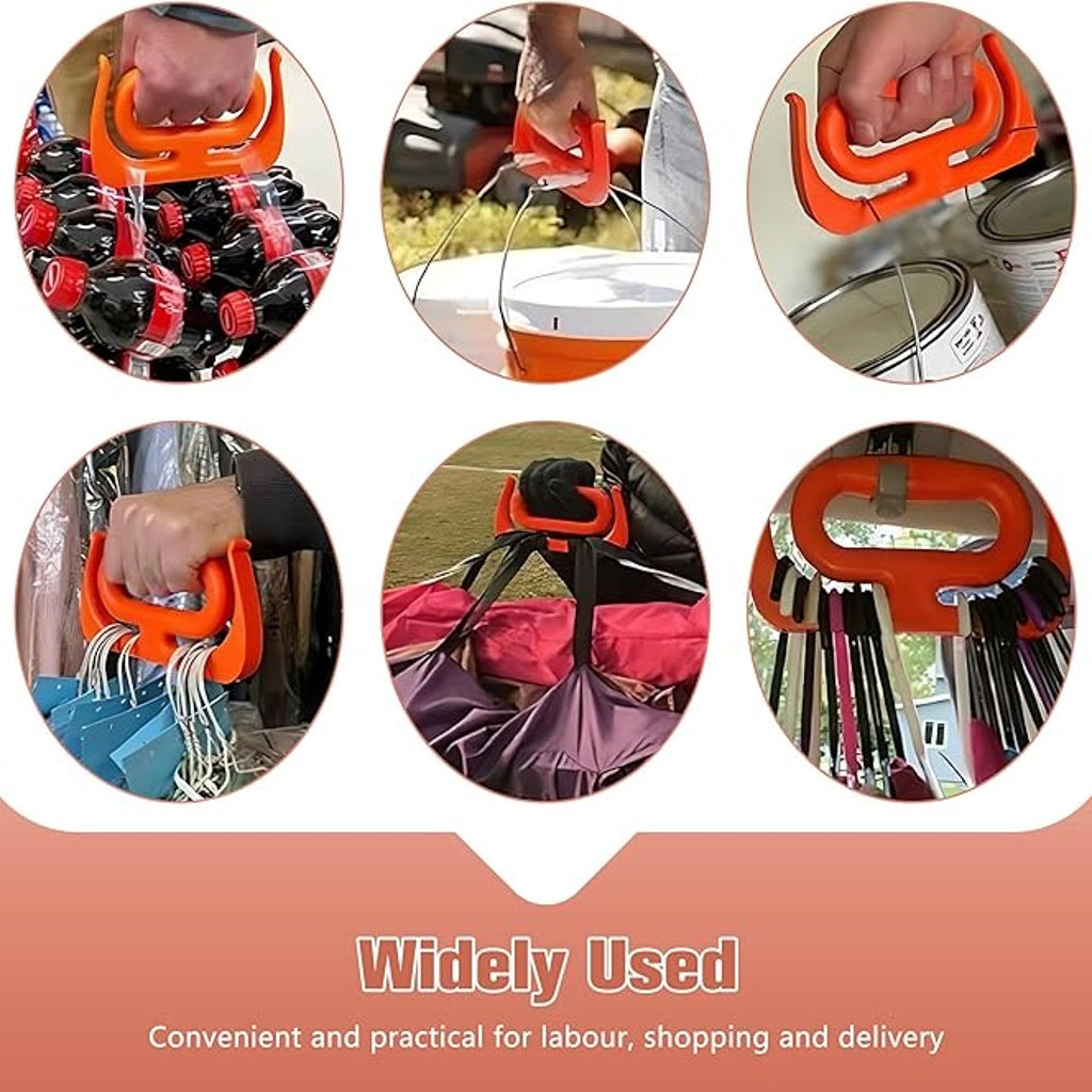 Wukusy heavy duty grocery bag carry handle grip holder showing ergonomic design and durable material for easy carrying.
