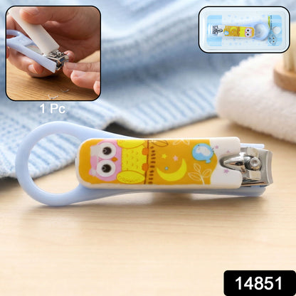 Wukusy cute cartoon owl baby nail clipper with ergonomic handle and safety design for gentle nail trimming.