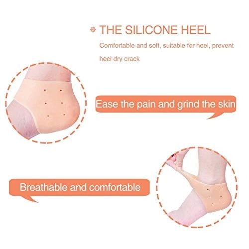 Wukusy 339 moisturizing silicone gel for dry, cracked heels, shown in multicolour, designed to soften and repair rough skin.