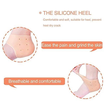 Wukusy 339 moisturizing silicone gel for dry, cracked heels, shown in multicolour, designed to soften and repair rough skin.