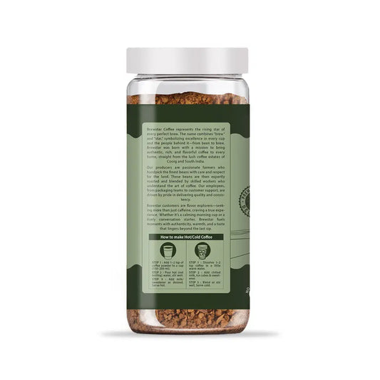 Brewstar espresso coffee in a 100g package, ideal for coffee pots, with the brand number 34136.