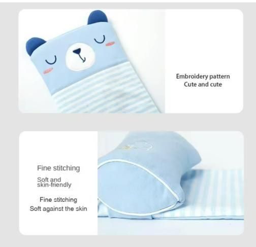 Baby shaping head support pillow in assorted colors, designed for infant comfort and gentle head shaping.