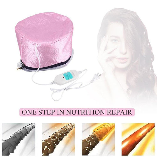 Wukusy thermal head spa cap with beauty steamer for nourishing scalp treatment and heat therapy.