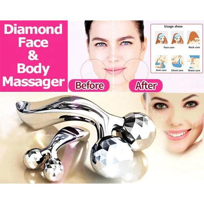 Wukusy 370 3D roller face massager with textured rollers for facial skin rejuvenation and massage therapy.