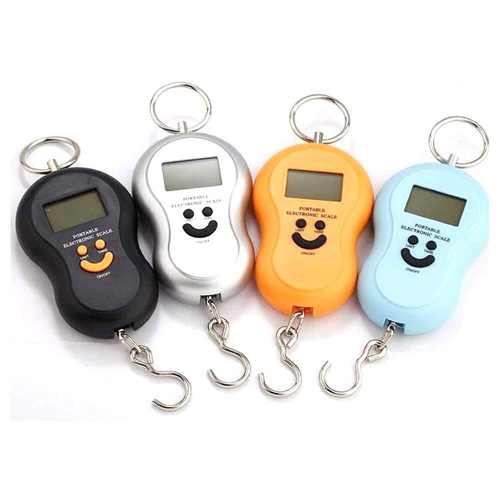 Wukusy portable digital pocket scale with a smiley face display, 40kg capacity, 10g precision, compact electronic weighing device