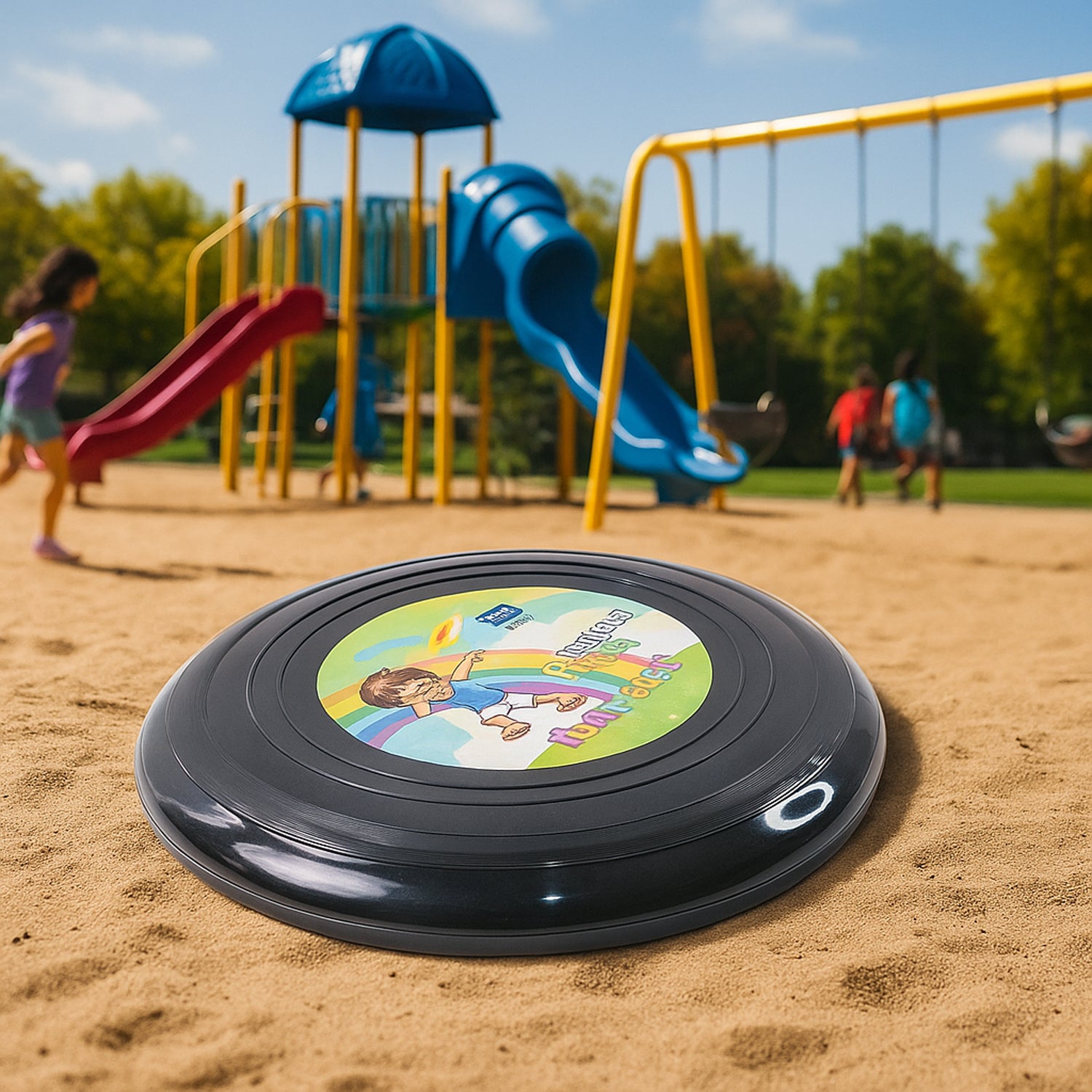 Wukusy Funwoods small outdoor flying disc toy for throw and catch games, made of durable plastic, suitable for kids and outdoor play