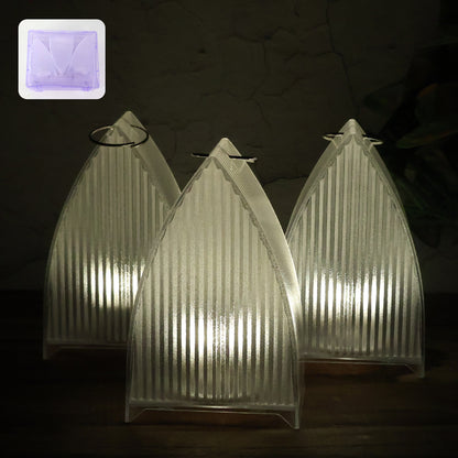 Set of three Wukusy flameless LED decorative lantern lights for home decor, featuring warm glowing light and intricate design details.