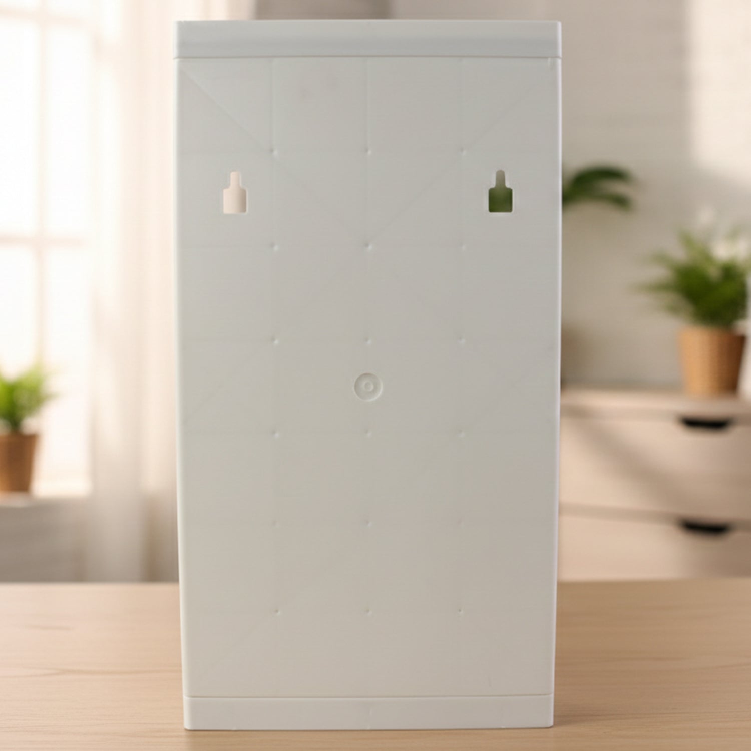 Wukusy wall-mounted rotating bathroom mirror cabinet, 22x42 cm, with mirrored door and interior storage for bathroom organization