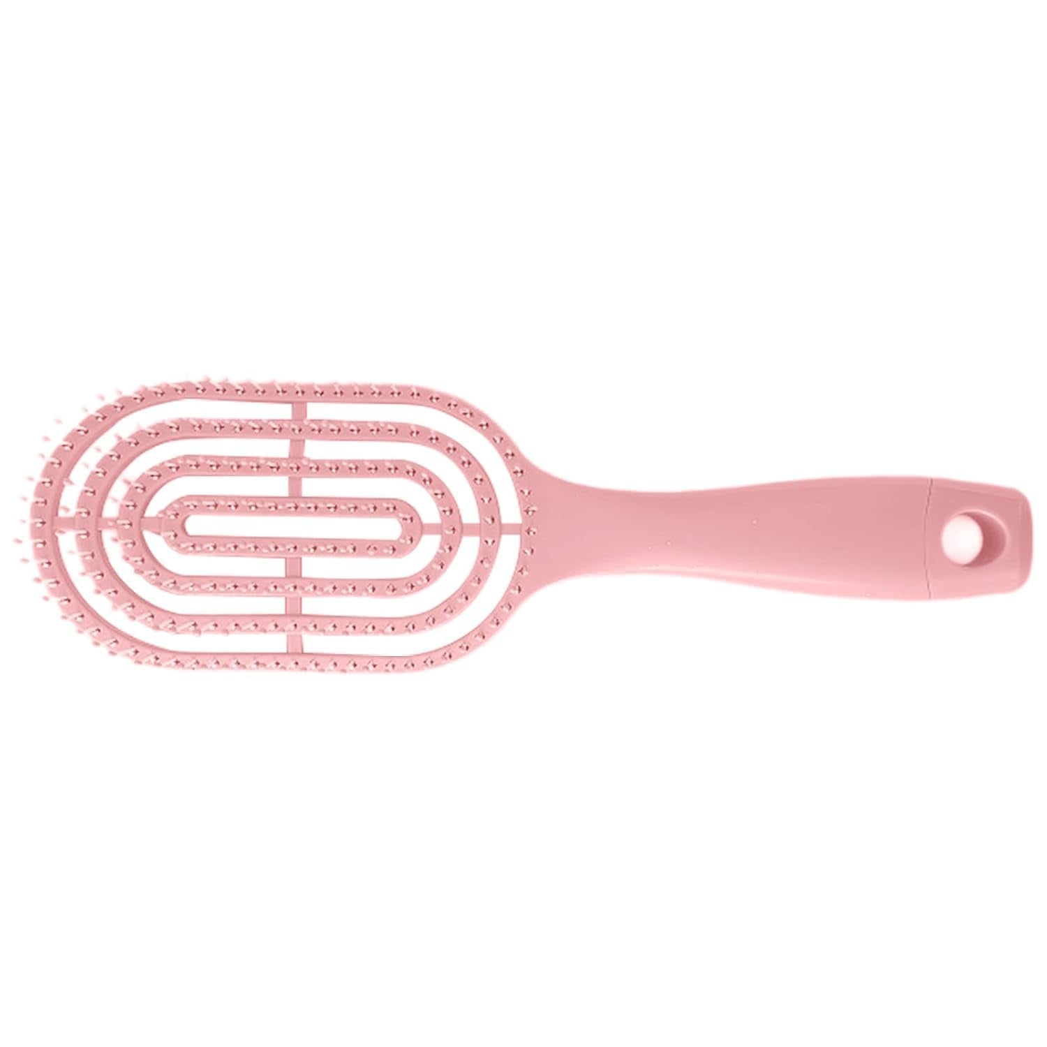 Wukusy curved vented styling massage hair brush with detangling comb, suitable for men and women, shown in close-up.