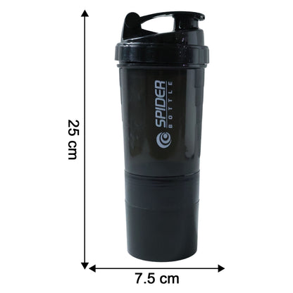 Wukusy 500ml multipurpose protein shaker bottle with secure lid and mixing ball, ideal for smoothies and protein shakes.