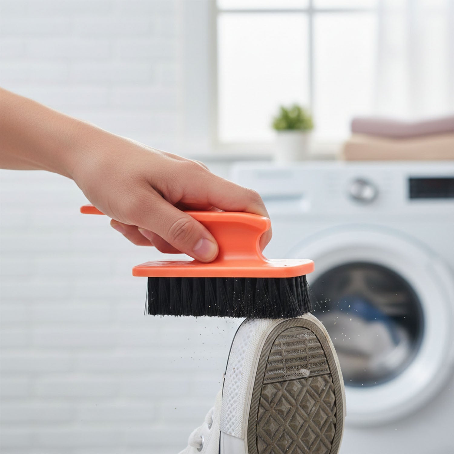 Wukusy heavy-duty multipurpose shoe cleaning brush with stiff bristles for effective dirt removal and shoe maintenance.