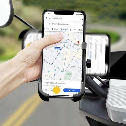 Wukusy full metal body bike scooty mobile holder stand with 360-degree rotation for smartphones, GPS, and maps on bicycles and motorcycles