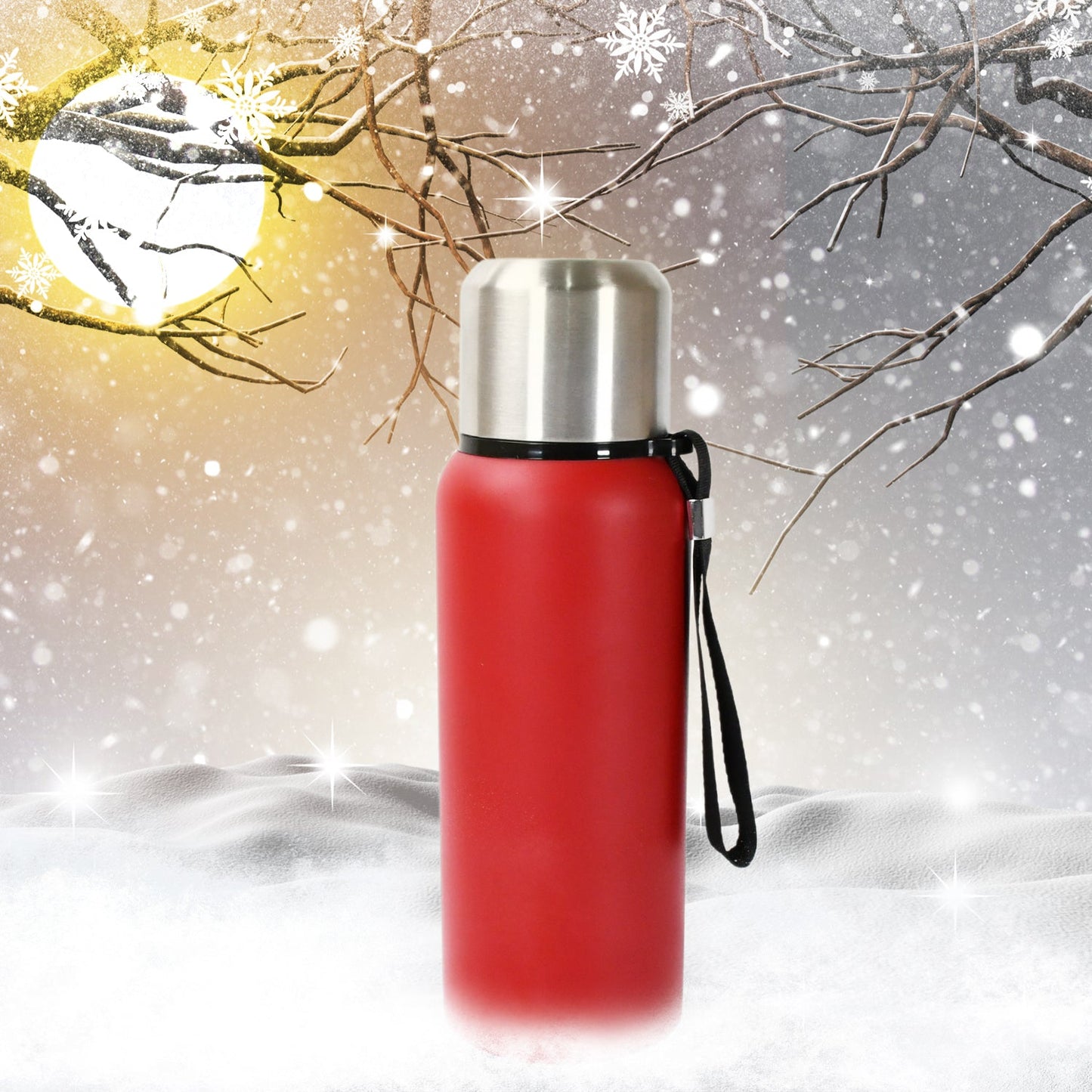 Wukusy stainless steel water bottle with leak-proof design, suitable for hot and cold drinks, 600ml capacity, ideal for gym and travel