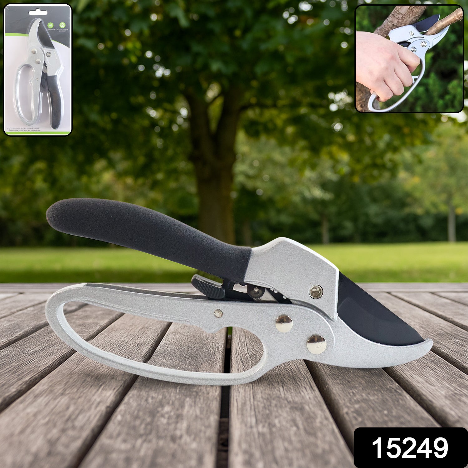 Wukusy gardening shears, 200mm pruning scissors for garden trimming, featuring ergonomic handles and sharp blades.