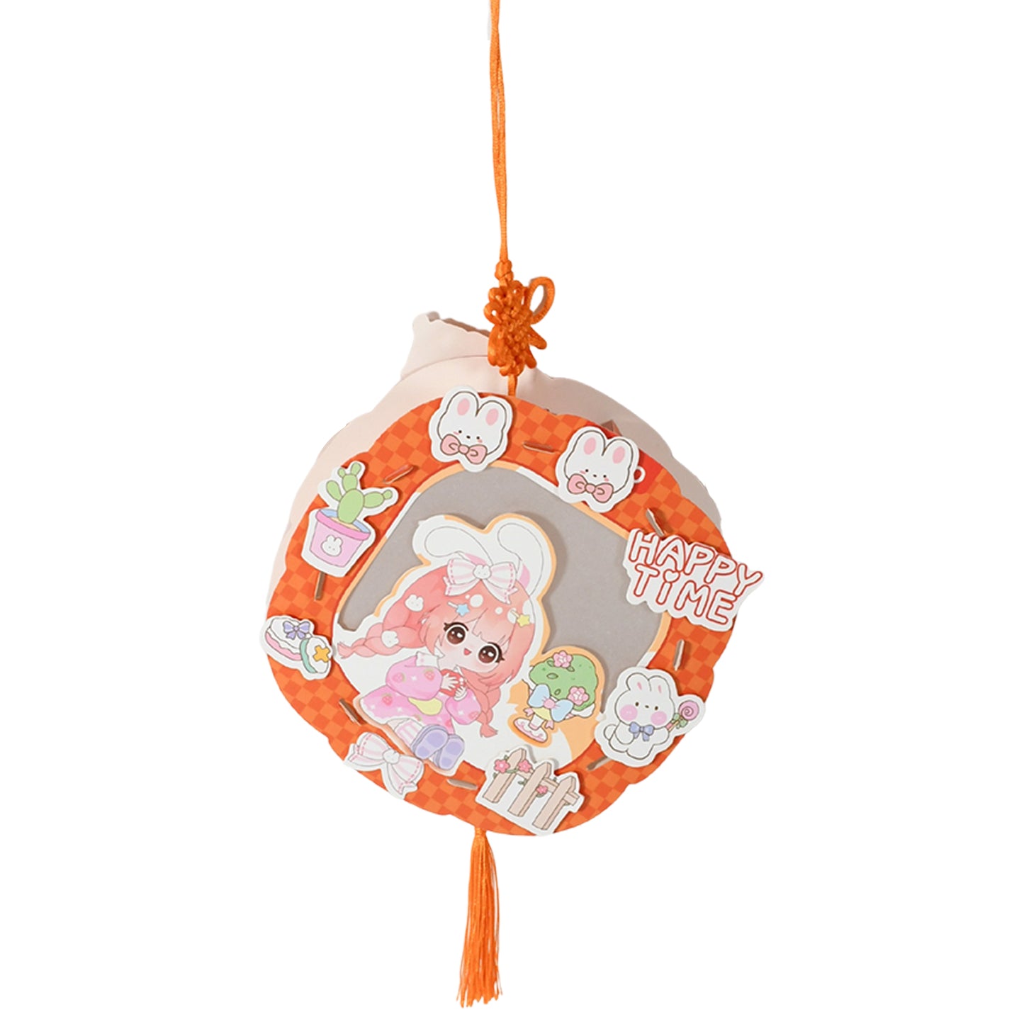 Wukusy handmade cartoon paper lanterns with hollow-out design, portable LED lanterns for festival, party, and office decor.