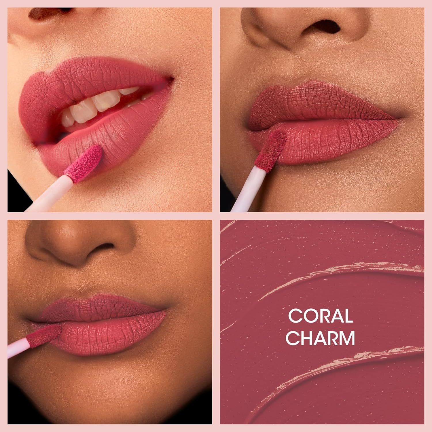 Wukusy Og Beauty Coral Charm Moisture Lock Liquid Lipstick in sleek 4.5ml tube, vibrant coral shade, health and beauty product