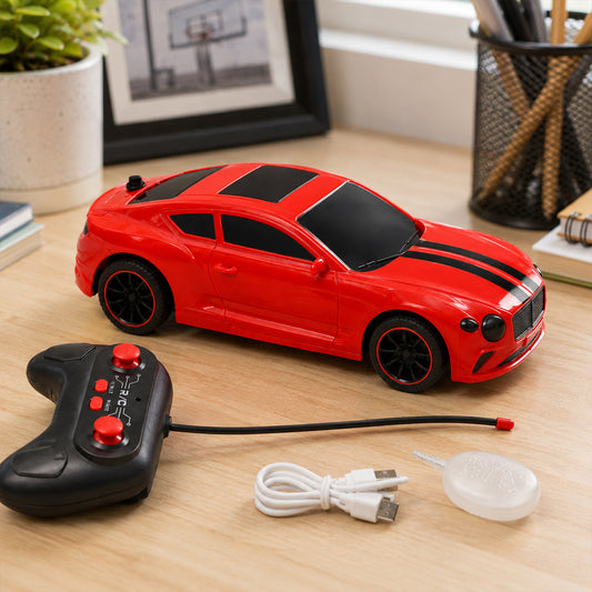 Wukusy remote control sports car toy for kids, high-speed RC racing car with sleek design and vibrant colors, side view image