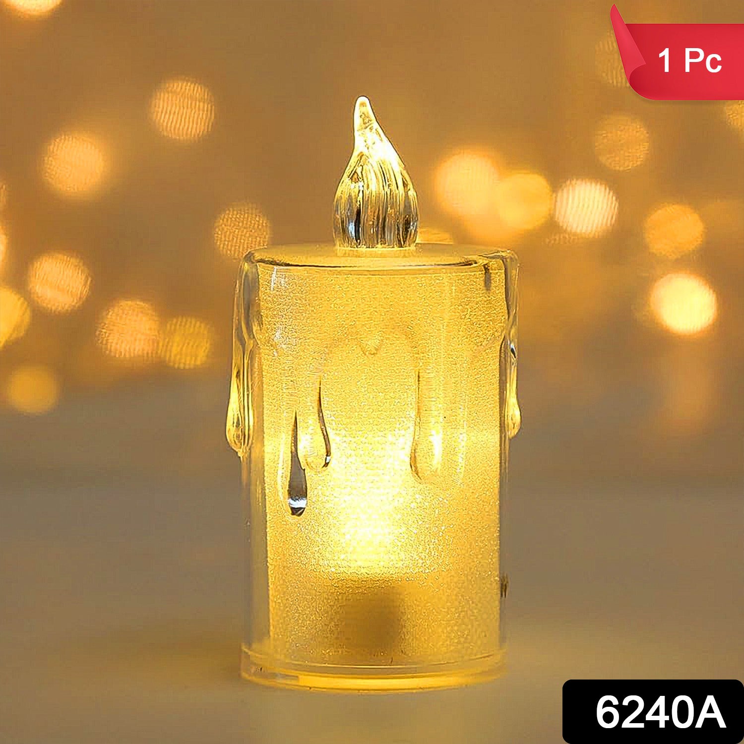 Wukusy 6240a simple crystal candles for home decoration, featuring elegant candle lights on a stylish display.