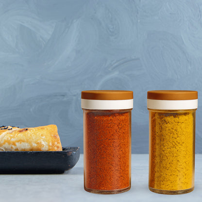 Wukusy Ganesh Airtight transparent kitchen storage container jars set, 2-piece, with secure lids for pantry organization.