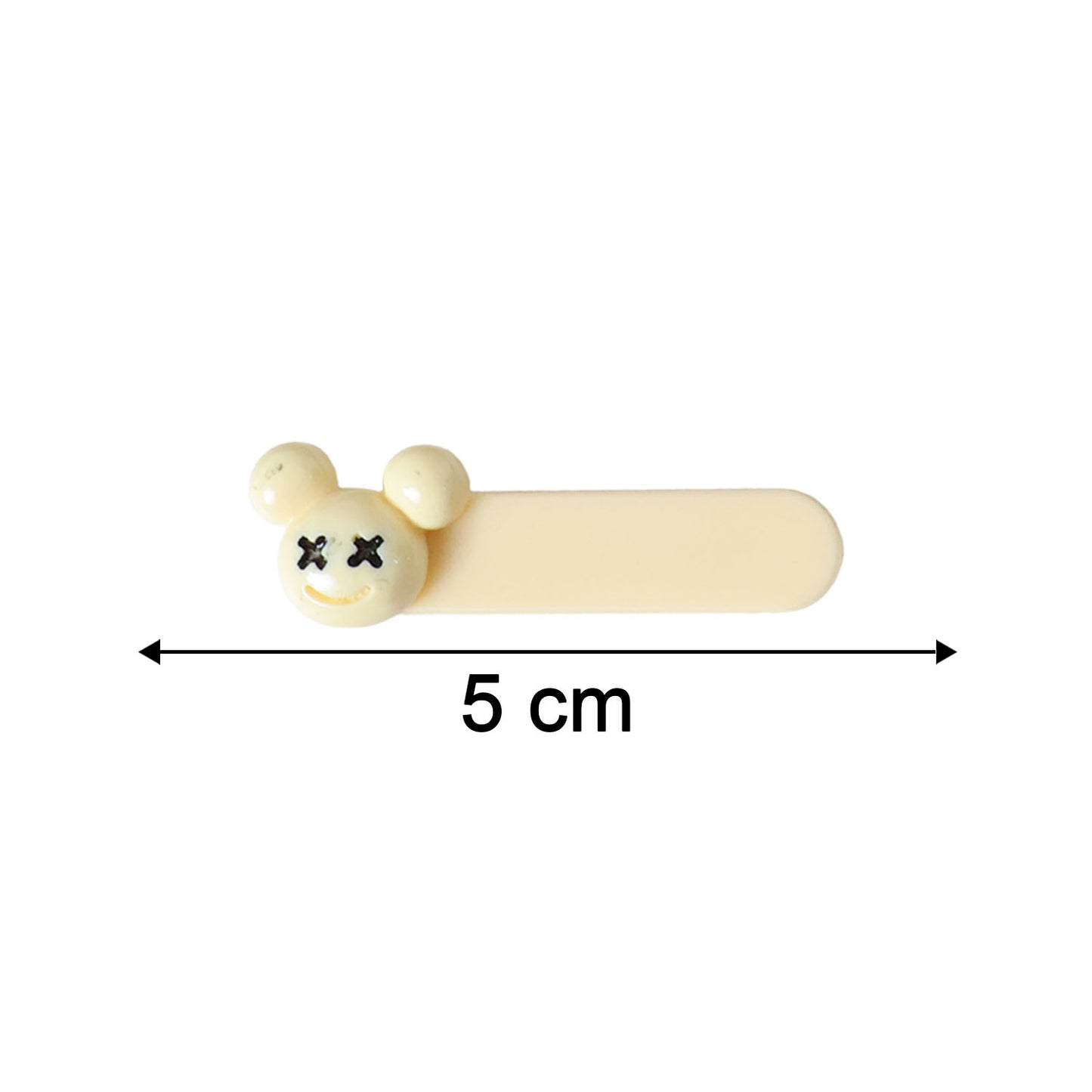 Set of four cute cartoon bear design fashion hair clips by Wukusy, featuring playful bear motifs on colorful clips.