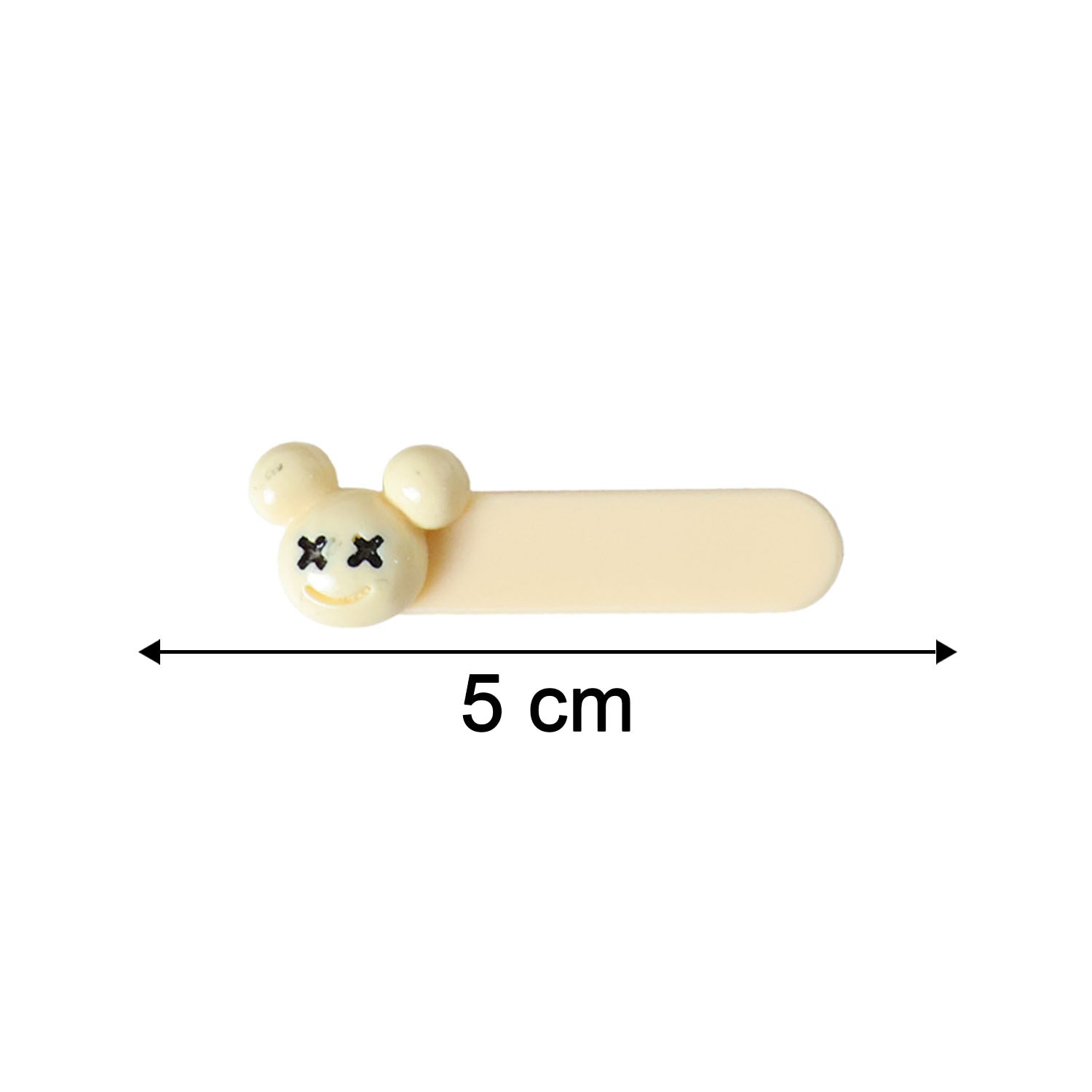 Set of four cute cartoon bear design fashion hair clips by Wukusy, featuring playful bear motifs on colorful clips.