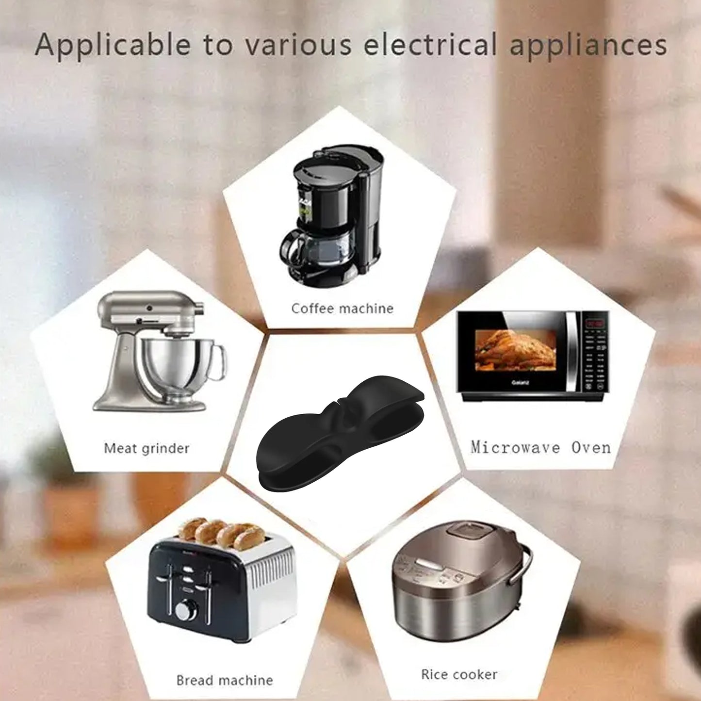 Wukusy 6930 cable organizer for appliances with self-adhesive clips, kitchen cable holder, and cable winder for home improvement.