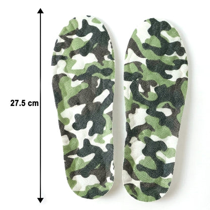 Wukusy flexible shock-absorbing shoe insoles in size 39-42, showing cushioned design for comfortable support inside shoes.