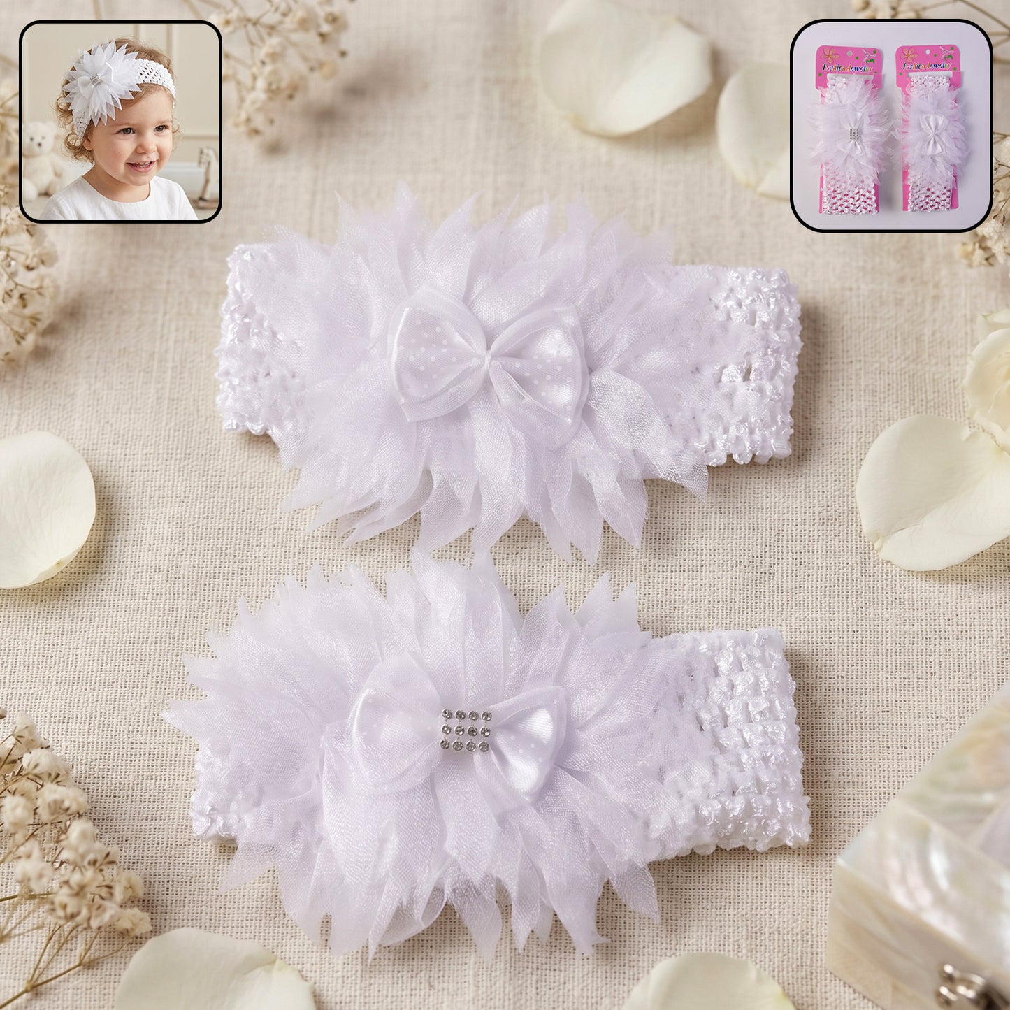 Wukusy premium elastic soft hair headband with mixed design, featuring a comfortable stretchy fabric for stylish hair styling.