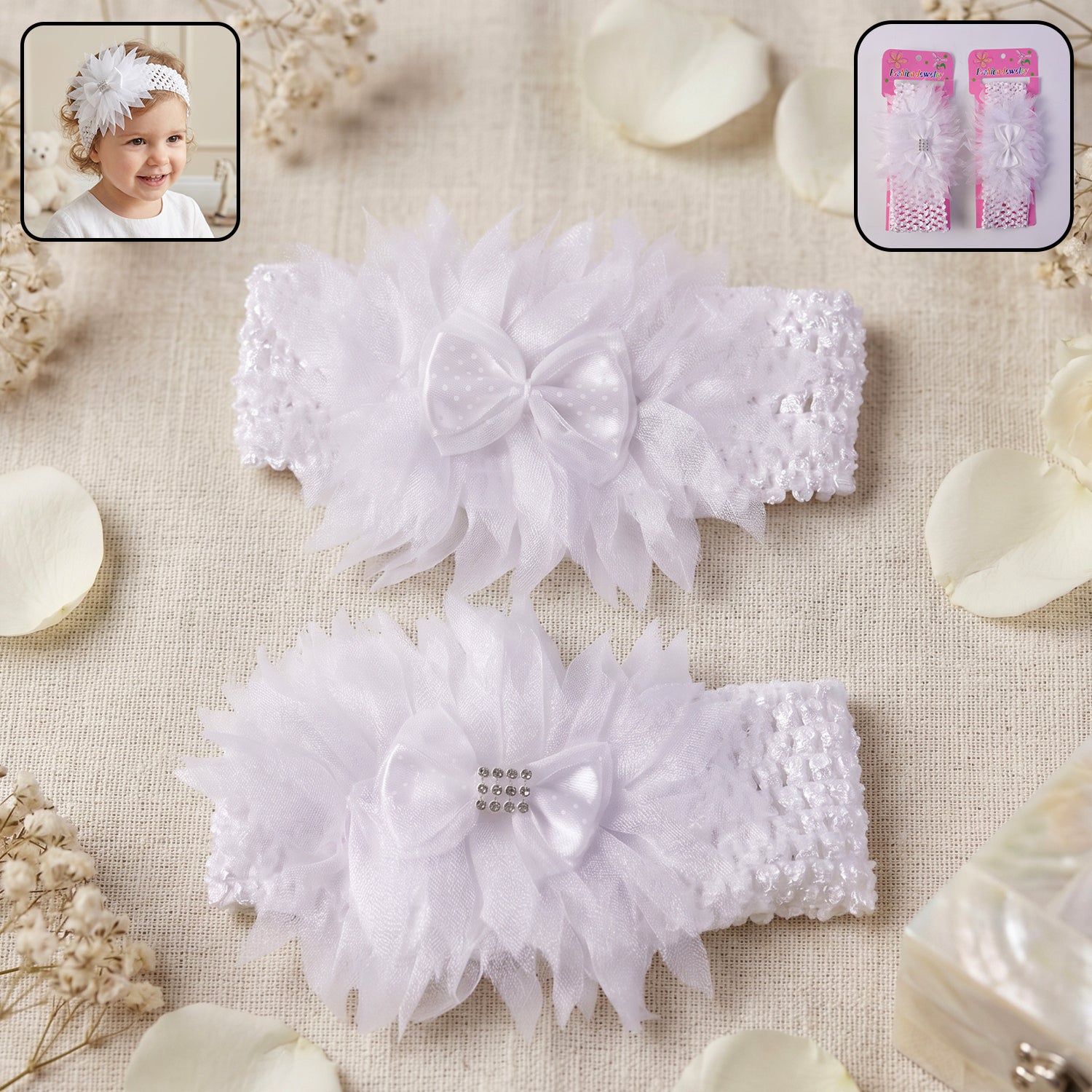Wukusy premium elastic soft hair headband with mixed design, featuring a comfortable stretchy fabric for stylish hair styling.