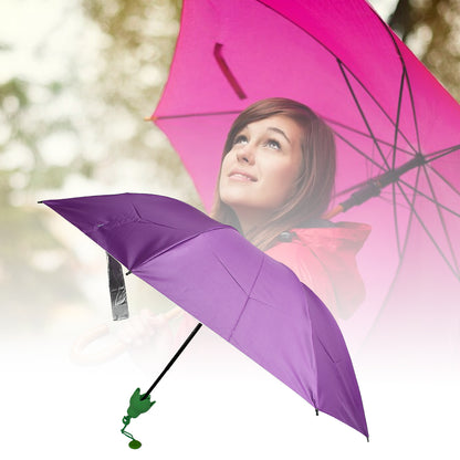 Wukusy vegetable-shaped folding umbrella with plastic case, colorful mini sunshade and rain umbrella with UV protection, cute and creative design.