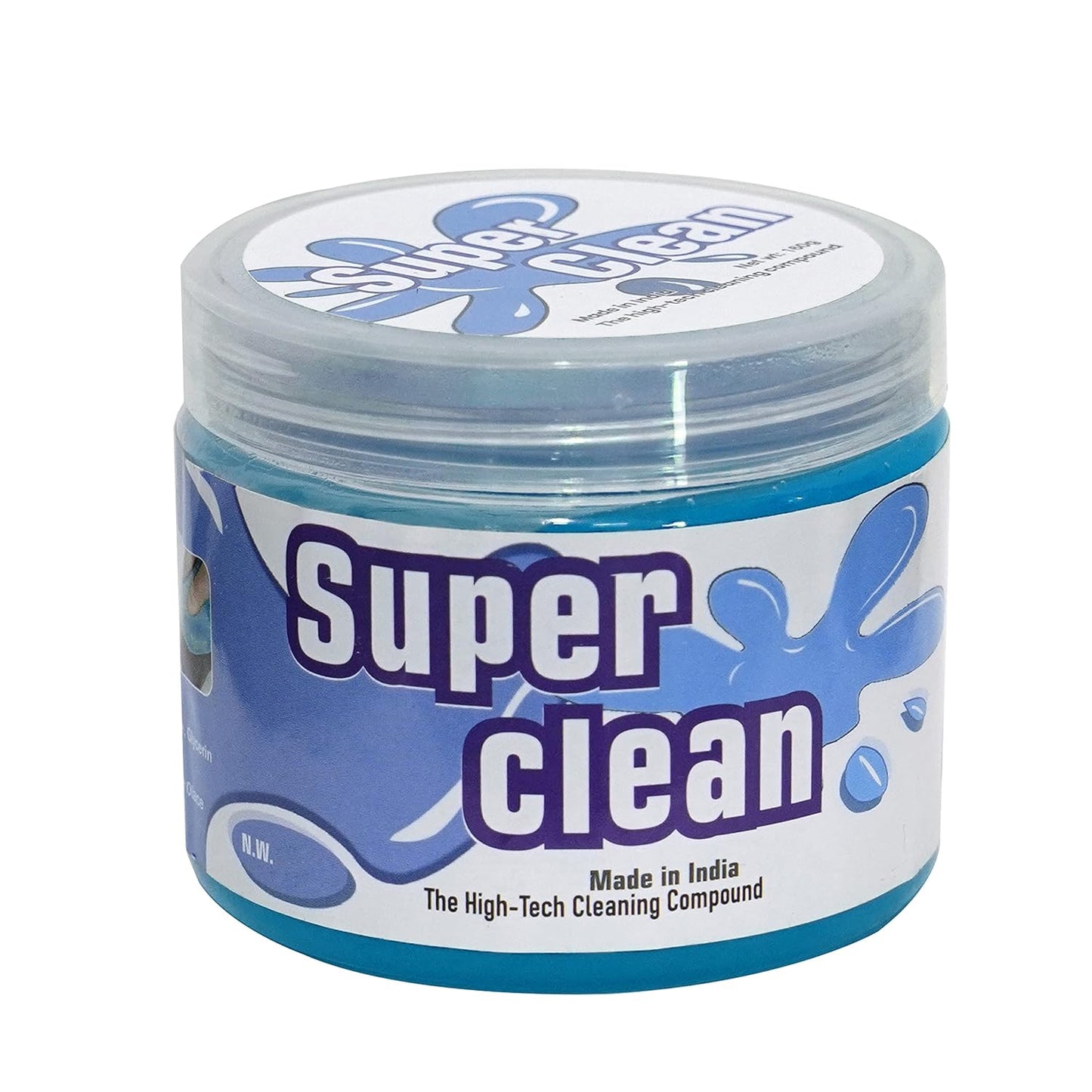 Wukusy Super Clean Magic Gel Cleaner for office surfaces, showing the gel in a container ready for cleaning use.