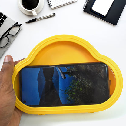 Yellow waterproof smartphone stand case by Wukusy, designed to protect and hold your phone securely.