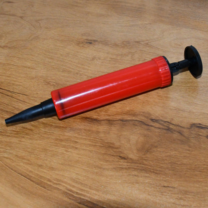 Wukusy manual dual handheld balloon air pump, 17 cm long, designed for easy inflation of balloons and party decorations.