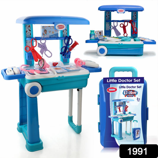 Wukusy premium doctor toy set with trolley for kids, includes colorful medical tools and accessories for imaginative play.