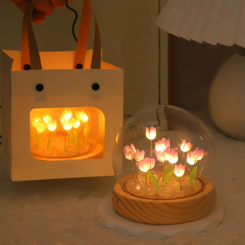 Colorful 3D galaxy night lamp with wooden base and crystal ball design, perfect for home decor and ambient lighting.