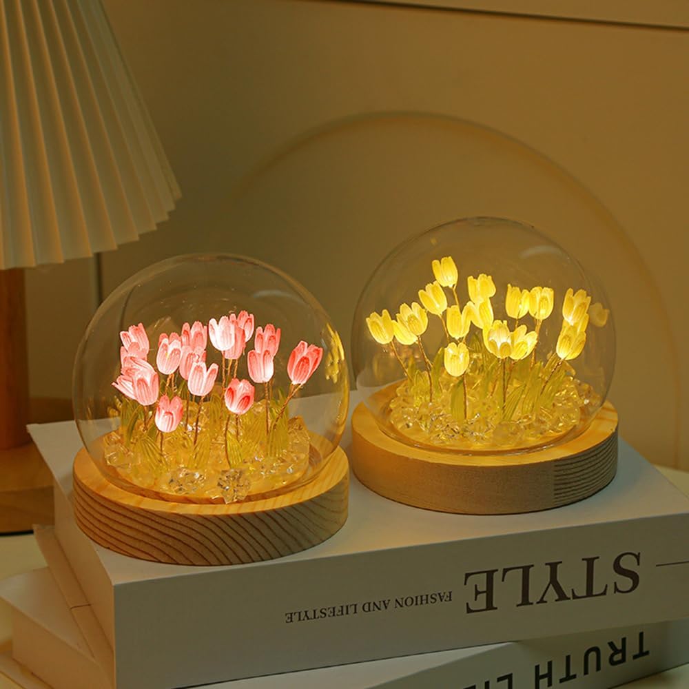 Colorful galaxy 3D wooden crystal ball night lamp by Drpshippr, perfect for home decor and ambient lighting.