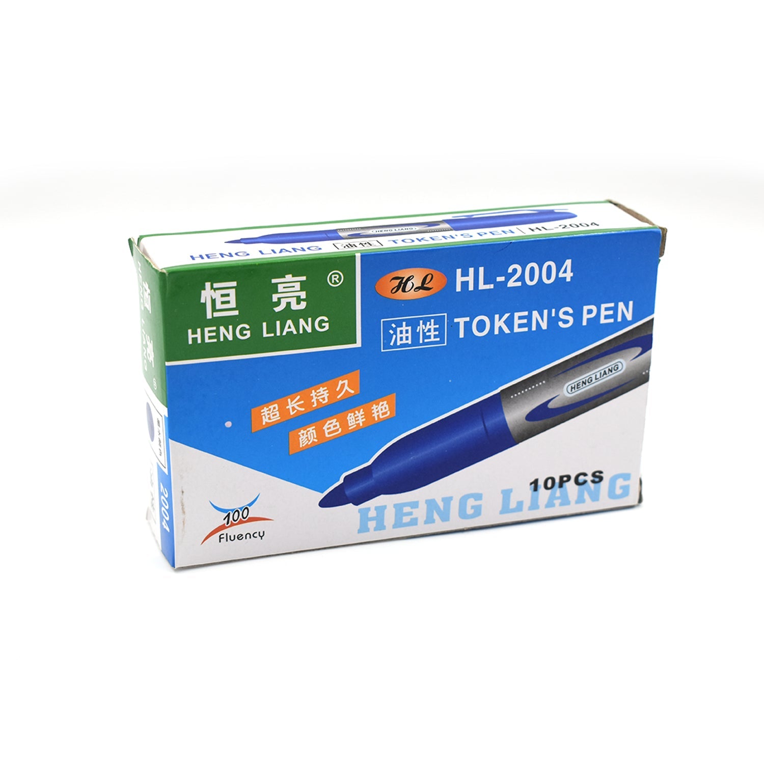 Wukusy 10-pack blue markers and pens for whiteboards, ideal for studies, teaching, and classroom use.
