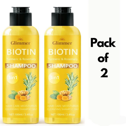 Drpshippr turmeric and rosemary shampoo pack of 2 bottles, natural hair care and scalp cleansing for healthy hair.