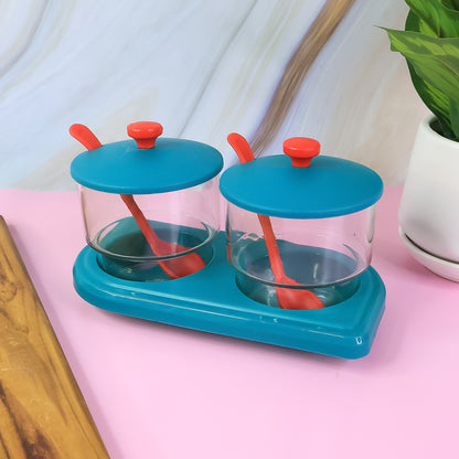 Wukusy Supermom Storewell 2-piece spice and condiment container set for kitchen storage and organization.