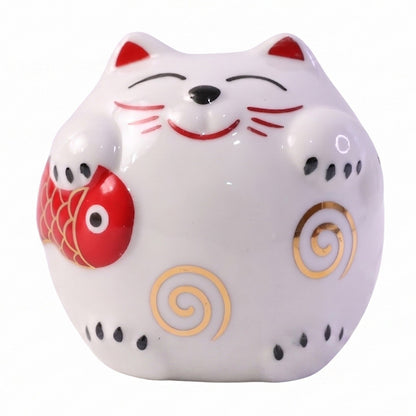 Ceramic Cat Piggy Bank  Cute Coin Saving Box For Kids And Adults