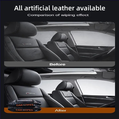 Wukusy car dashboard scratch remover tissues, 80-piece set, for repairing and cleaning scratches on vehicle interior surfaces.