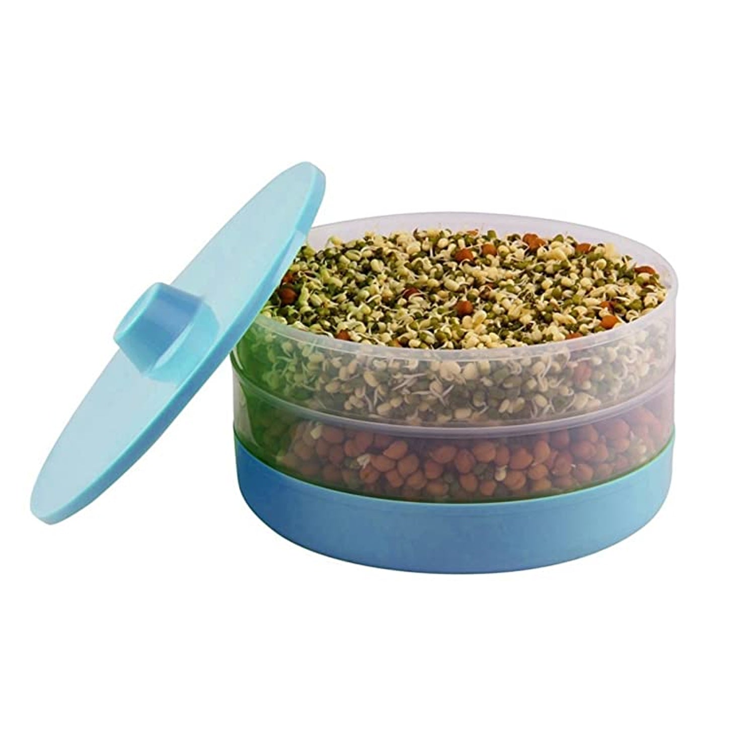 Wukusy Ganesh Sprout Maker bean bowl with 1800 ml capacity for kitchen sprouting and vegetable cultivation.